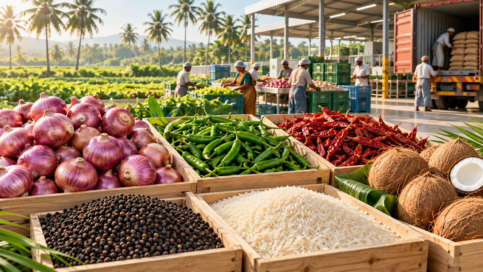 Fresh Indian produce ready for export